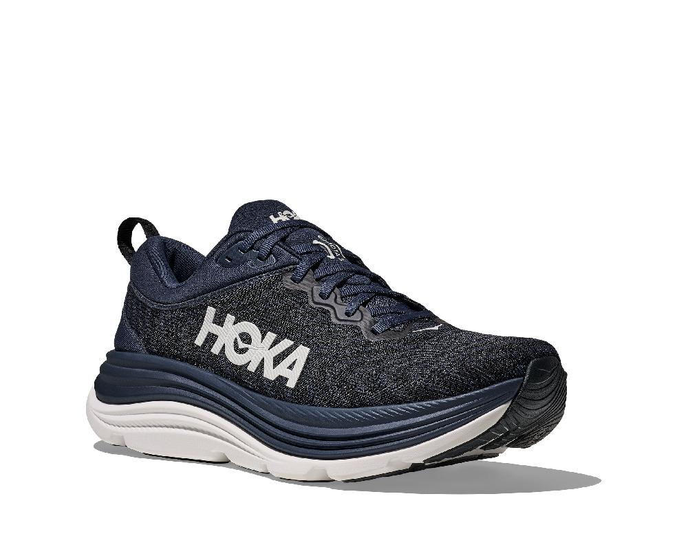 Le Bos Hoka Varsity Navy/White Gaviota 5 Men's Wide Width Running Shoes 1134234-VYN