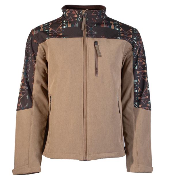 le bos Hooey Aztec/Tan Softshell Men's Jacket HJ129AZTN