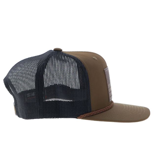 Le Bos Hooey Brown/Black Hat Youth Liberty Roper Hat With Leather Patch 2510-BRBK-Y