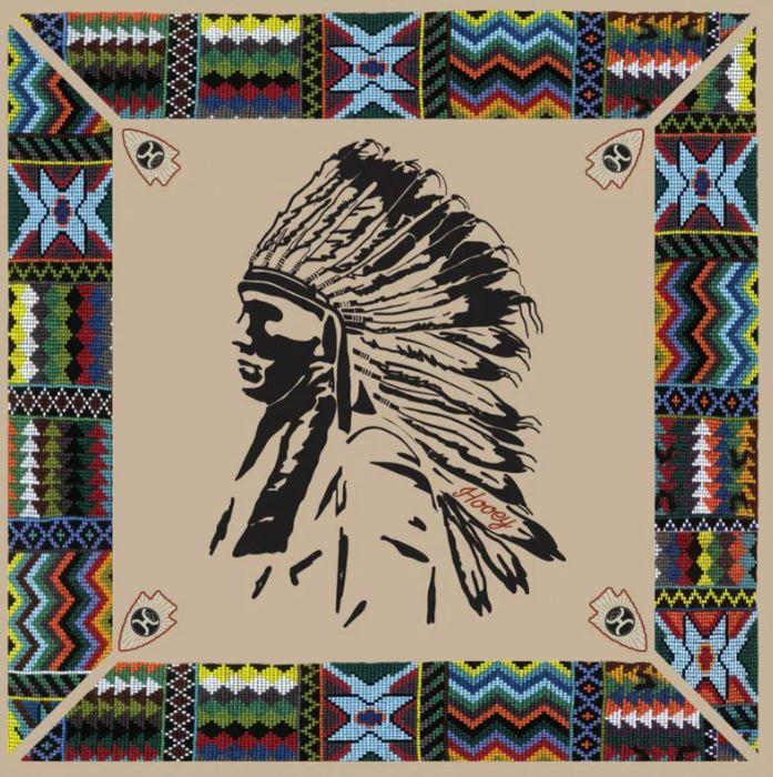 le bos Hooey Cream/Multi Satin Wild Rag 20-QUANAH-1