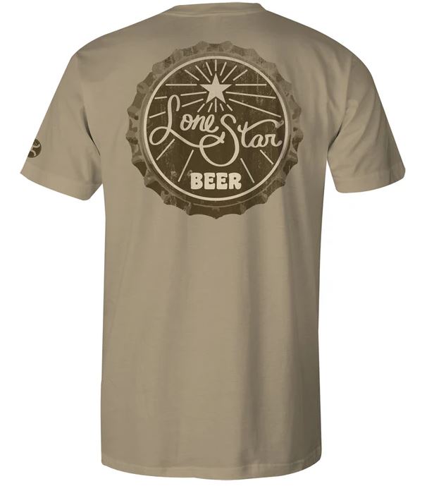 le bos Hooey Tan Lone Star Short Sleeve Tshirt HT1695TN