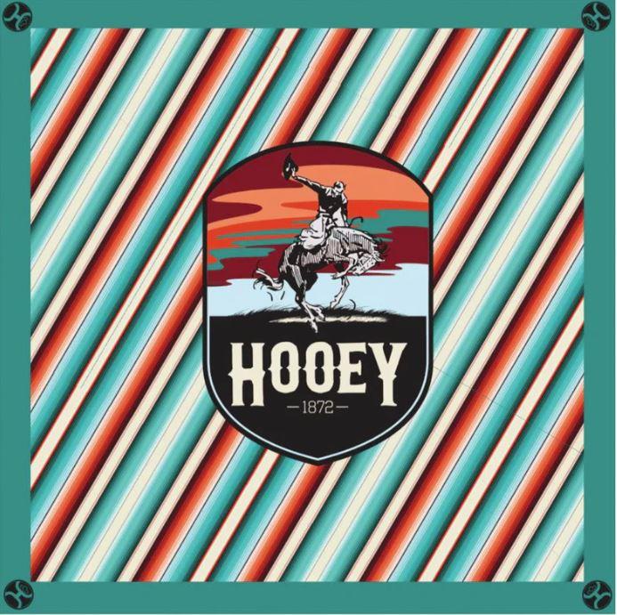 le bos Hooey Turquoise/Serape 'Cheyenne' Satin Wild Rag 20-CHEYENNE-1