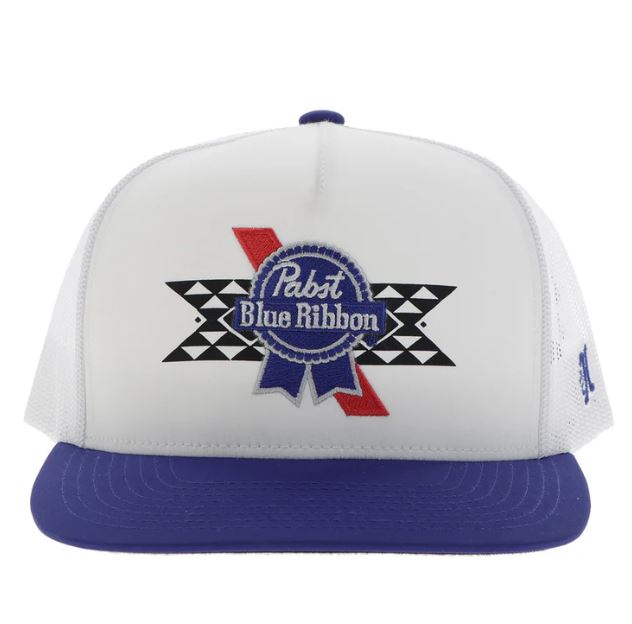 Le Bos Hooey White 'Pabst Blue Ribbon' Snapback Hat With White Blue And Red Patch 2576T-WH