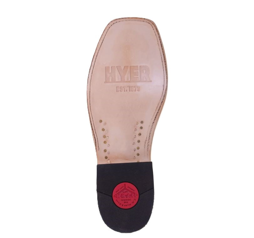 Le Bos Hyer Brown Cowhide/Pink Goat Lola Women's Broad Square Toe Boots HW41020