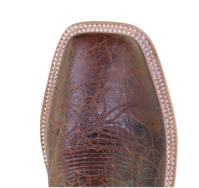 Le Bos Hyer Brown/Grey Walton Men's Cowhide 13 Inch Broad Square Toe Boots HM11024