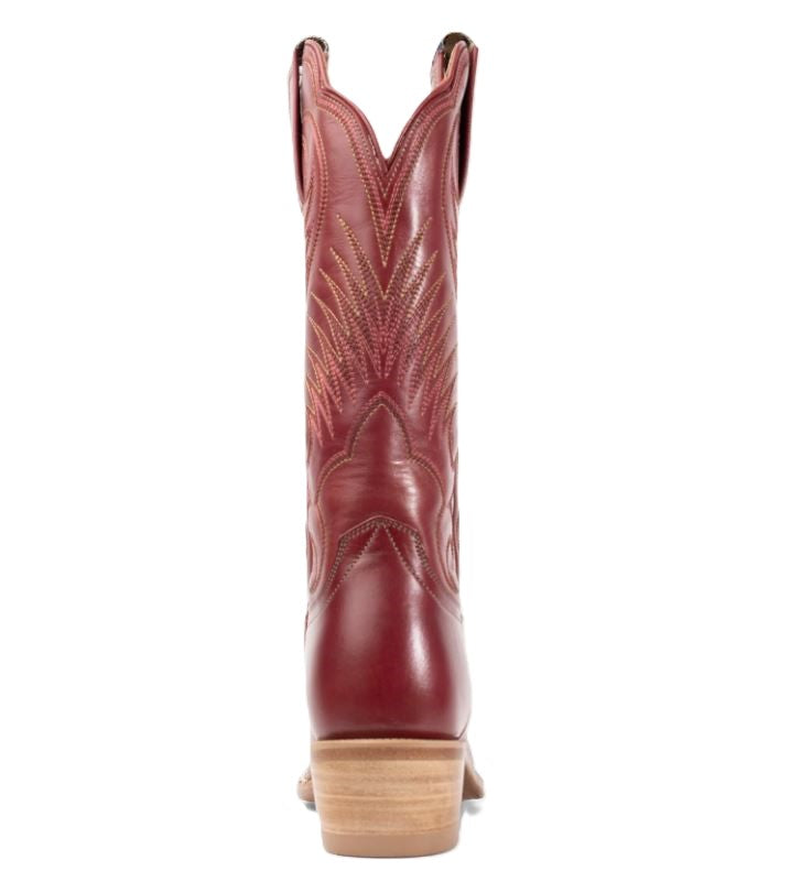 Le Bos Hyer Red Leawood Cowhide Women's 13 Inch Cutter Toe Oiled Leather Western Boots HW42017