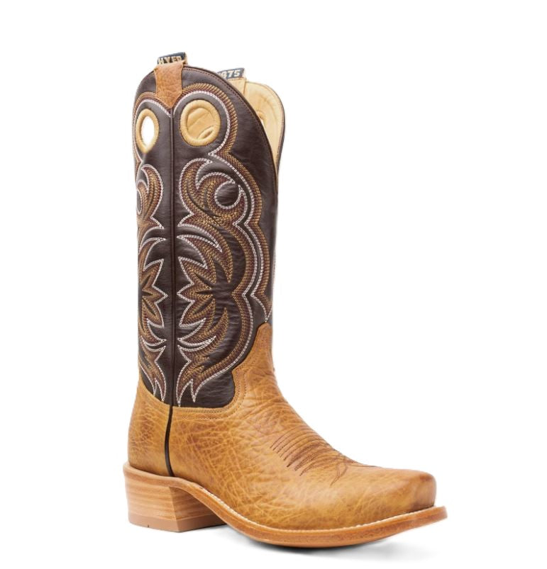 le bos Hyer Tan/Brown Riley Men's 13 inch Cowhide Cutter Toe Western Boots HM12023