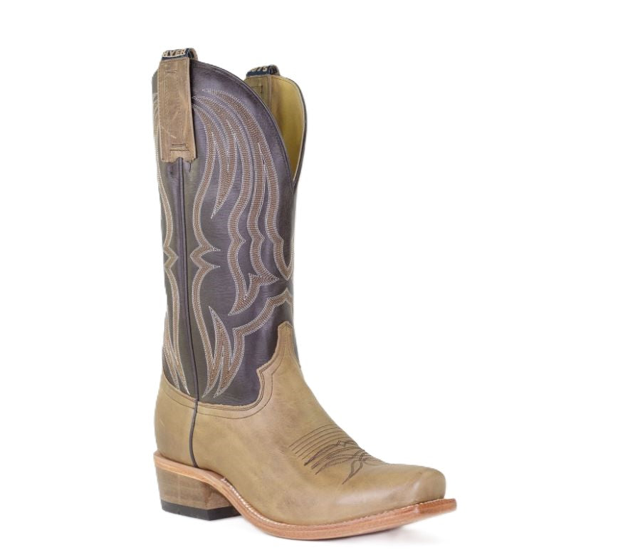 le bos Hyer Tan/Brown Stafford Men's 13 inch Cutter Toe Cowhide Western Boots HM12020