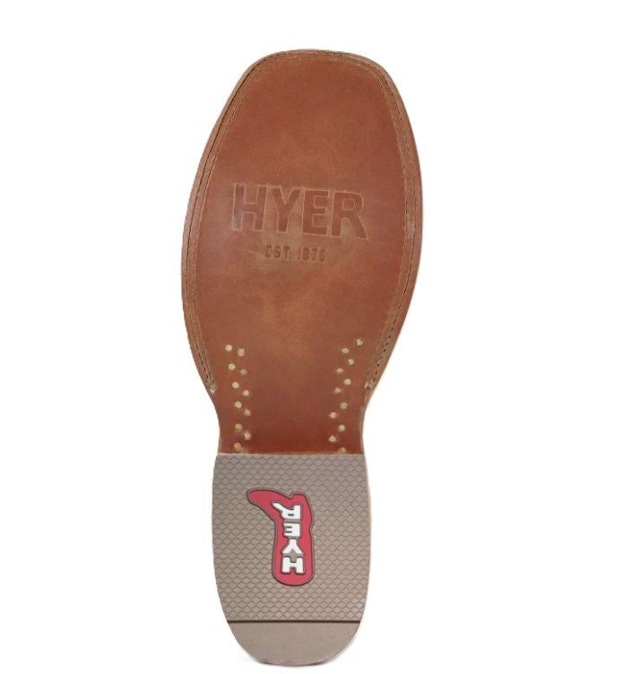 Le Bos Hyer Tan/Red Sawyer Men's Broad Square Western Boots HM11007
