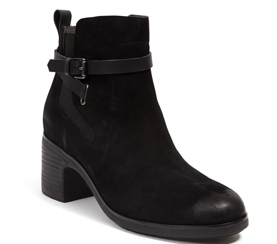 le bos Jambu Black/Gunmetal ViVi Women's Kid Suede Chelsea Ankle Boots J4VIV01