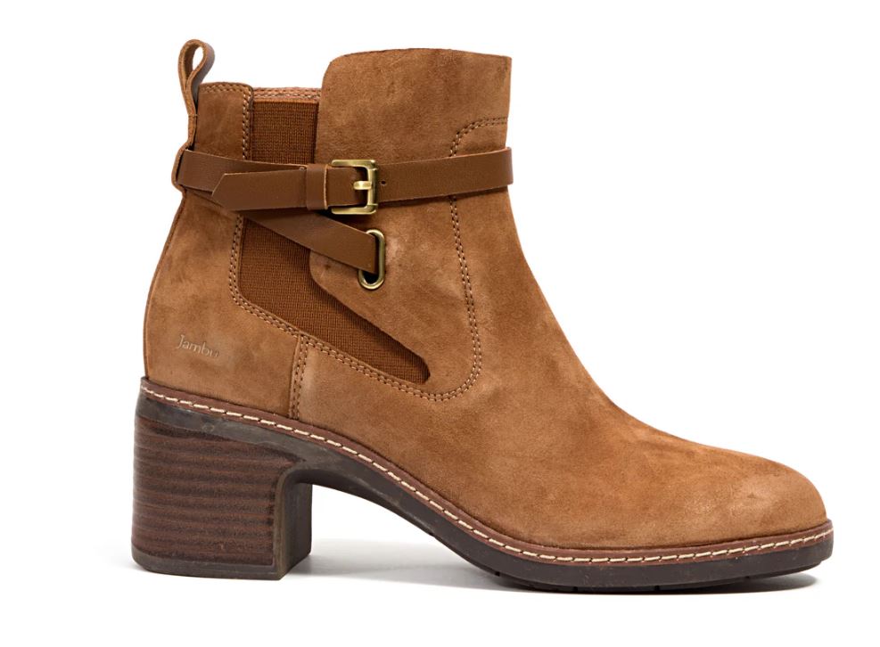 Le Bos Jambu Dark Tan Vivi Kid Suede Women's Chelsea Boots J4VIV66