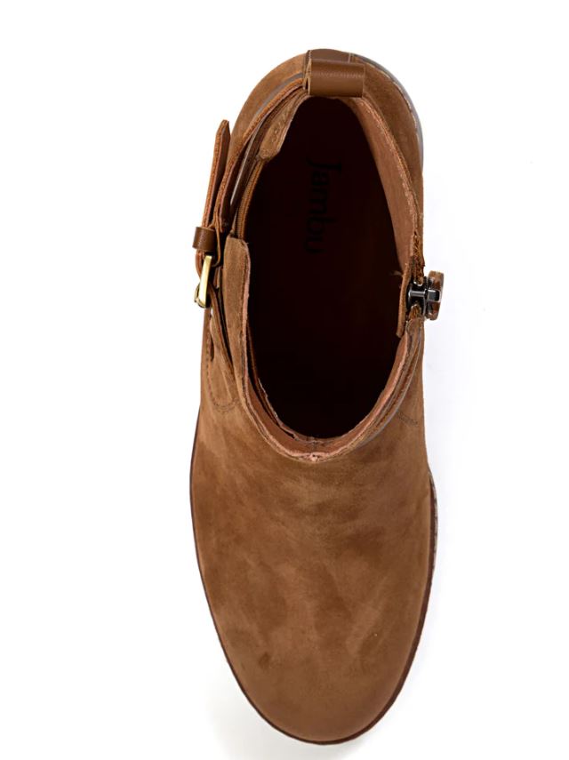 Le Bos Jambu Dark Tan Vivi Kid Suede Women's Chelsea Boots J4VIV66