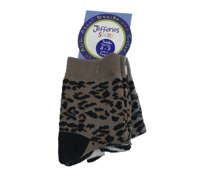 le bos Jefferies Prints Toddler Socks 02745-TOD-BLK