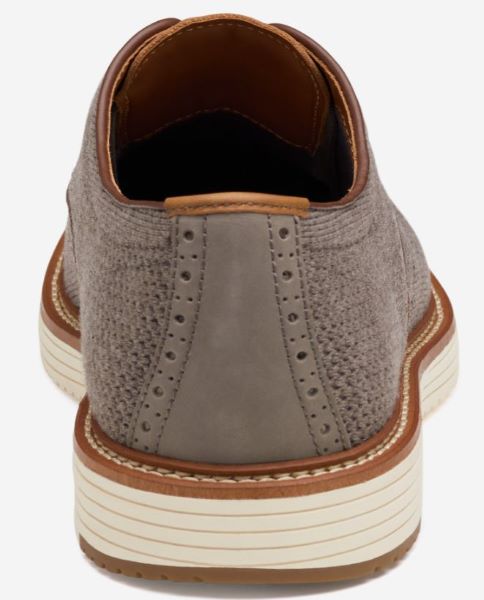 Le Bos Johnston & Murphy Gray Knit Upton Knit Wingtip Men's Shoes 20-5368