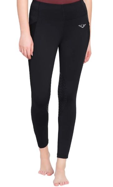 le bos JPC Equestrian Black Tuffrider Minerva Equicool Womens Tights 100968-BLK