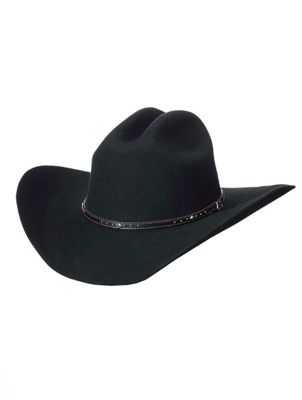 le bos Justin Black Black Hills Men's Felt Western Hat JF0242-BKHL