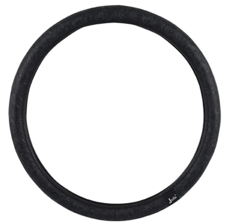 le bos Justin Black Tooled Truck Steering Wheel Cover 23702A130BLK
