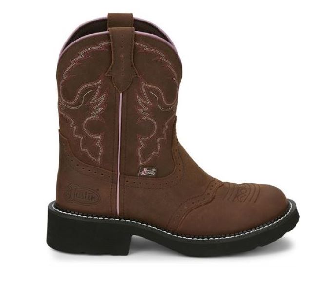 Le Bos Justin Boots Aged Bark Gemma Ladies Western Boots GY9903