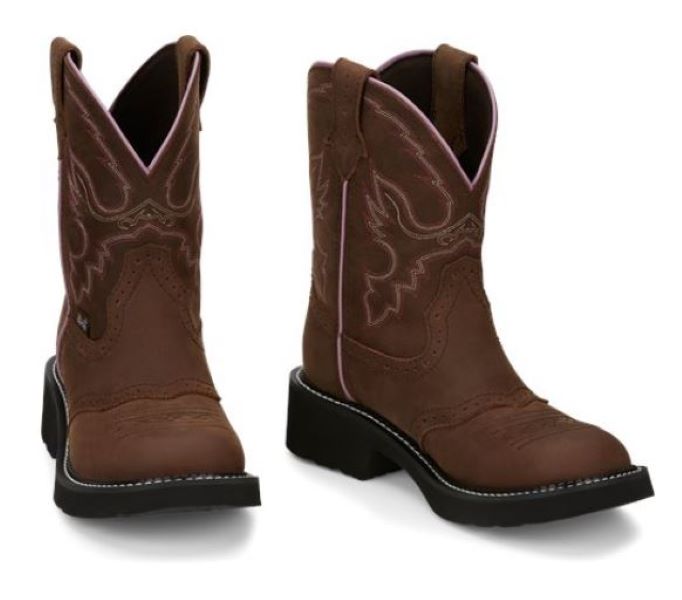 le bos Justin Boots Aged Bark Gemma Ladies Western Boots GY9903