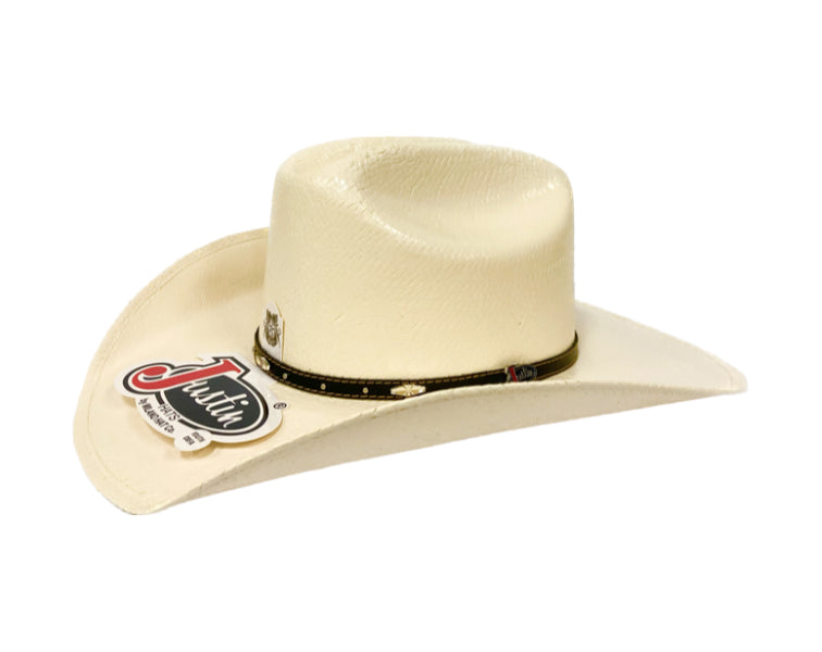 le bos Justin Ivory Black Hills Jr Straw Youth Cowboy Hat JS1156BKHJ