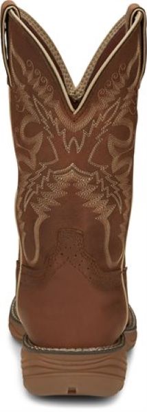 Le Bos Justin Rustic Tan Stampede Rush 11 Inch Womens Waterproof Work Boots SE4353