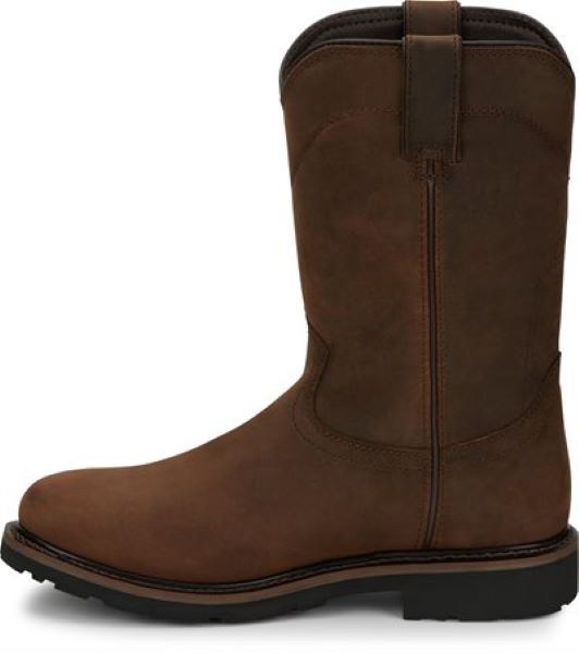 Justin Whiskey Brown Drywall Pull-On Non-Steel Toe Waterproof Mens Work Boots SE4960