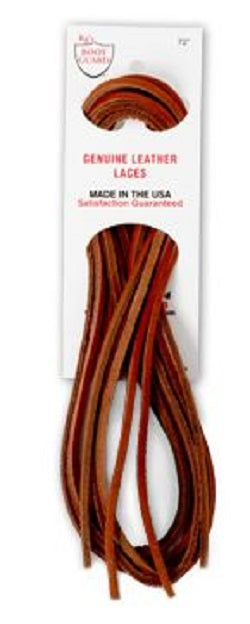 le bos KG's Boot Guard Brown Genuine Unisex Leather Laces 1072BR