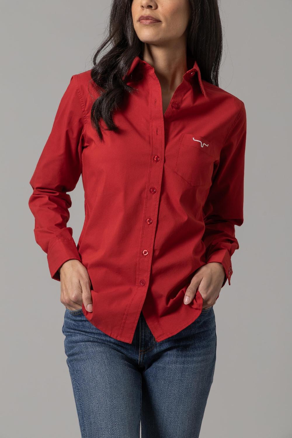 le bos Kimes Ranch Red Ladies' KR Team Shirt WTO0000011RD001
