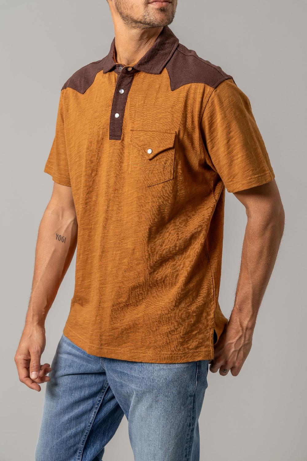 Le Bos Kimes Ranch Two Town Brown G2 Men's Short Sleeve Polo Shirt MSH0000039BN002