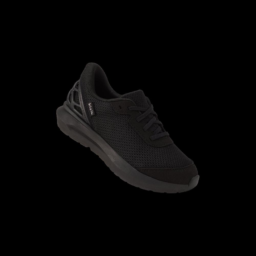 Le Bos Kizik All Black Athens 2 Big Kids Hands Free Step In Sneakers BATH2502