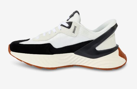 Le Bos Kizik White/Black Women's Monaco Hands-Free Sneakers WMON2503