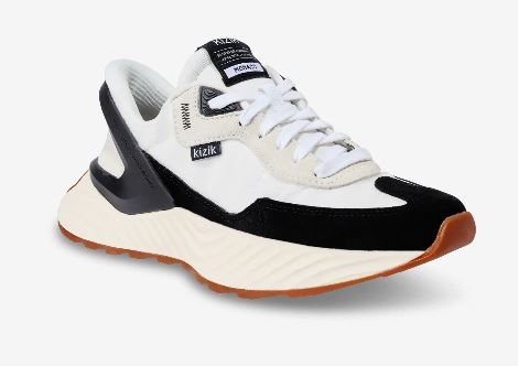 le bos Kizik White/Black Women's Monaco Hands-Free Sneakers WMON2503