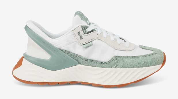 Le Bos Kizik White/Iceberg Green Women's Monaco Hands-free Sneakers WMON205