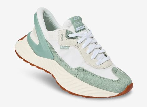 le bos Kizik White/Iceberg Green Women's Monaco Hands-free Sneakers WMON205