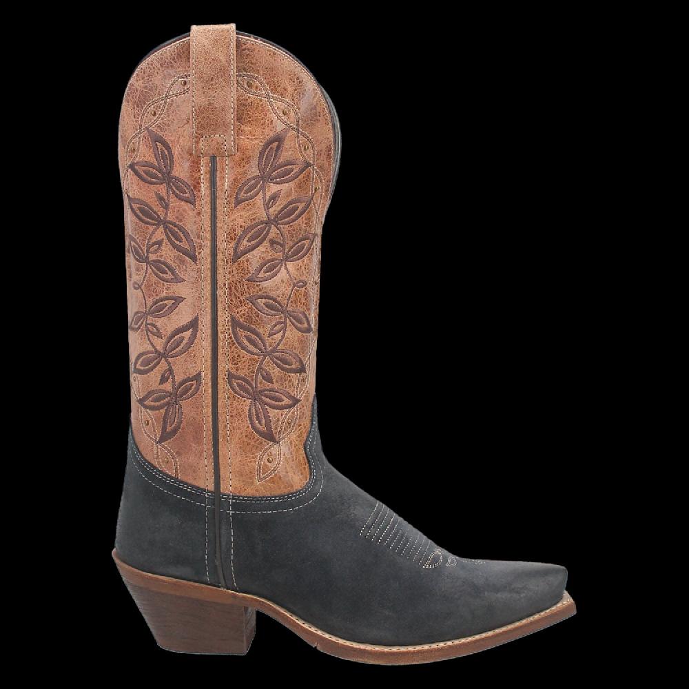 Le Bos Laredo Navy/Tan Kama Womens's Leather Western Boots 20009