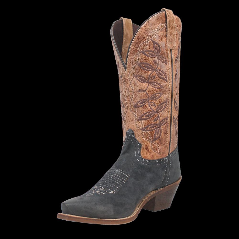 Le Bos Laredo Navy/Tan Kama Womens's Leather Western Boots 20009