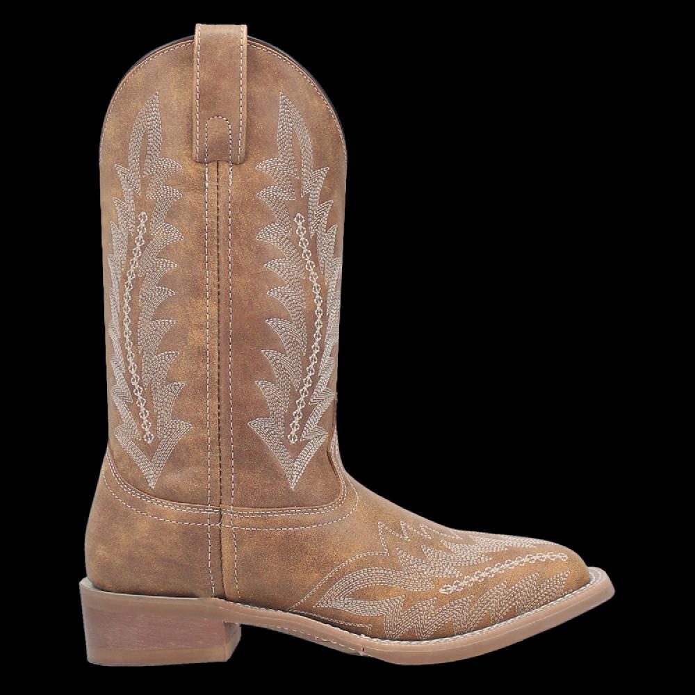 Le Bos Laredo Off White/Tan Cheyenne Women's Leather Boots 5717