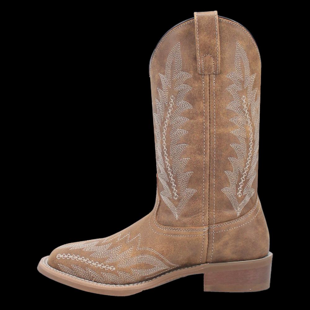 Le Bos Laredo Off White/Tan Cheyenne Women's Leather Boots 5717