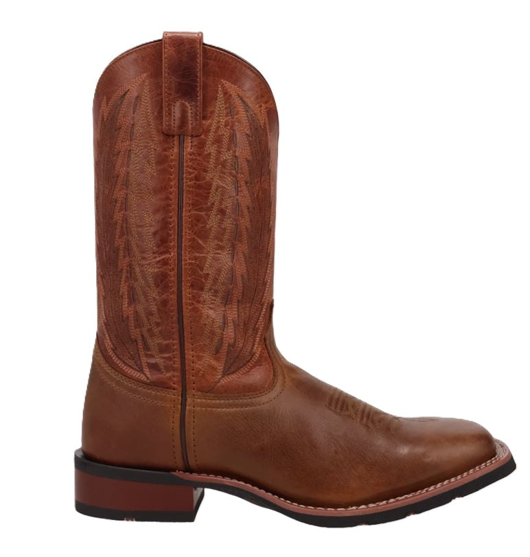 Le Bos Laredo Tan/Brown Tulane Men's Leather Square Toe Western Boots 8013