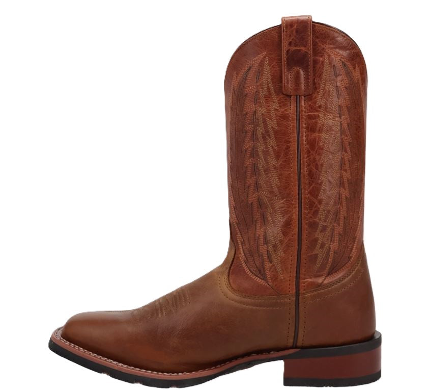 Le Bos Laredo Tan/Brown Tulane Men's Leather Square Toe Western Boots 8013