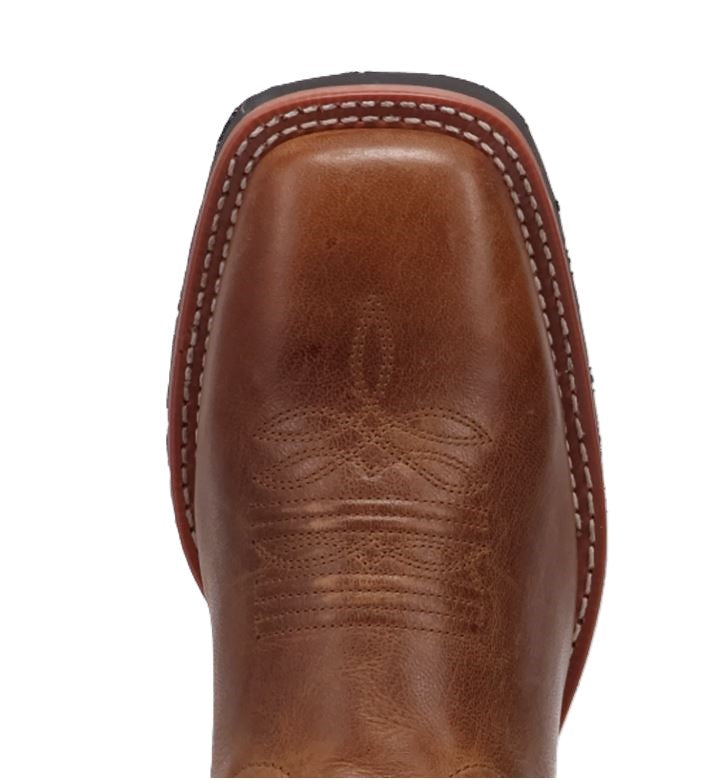 Le Bos Laredo Tan/Brown Tulane Men's Leather Square Toe Western Boots 8013