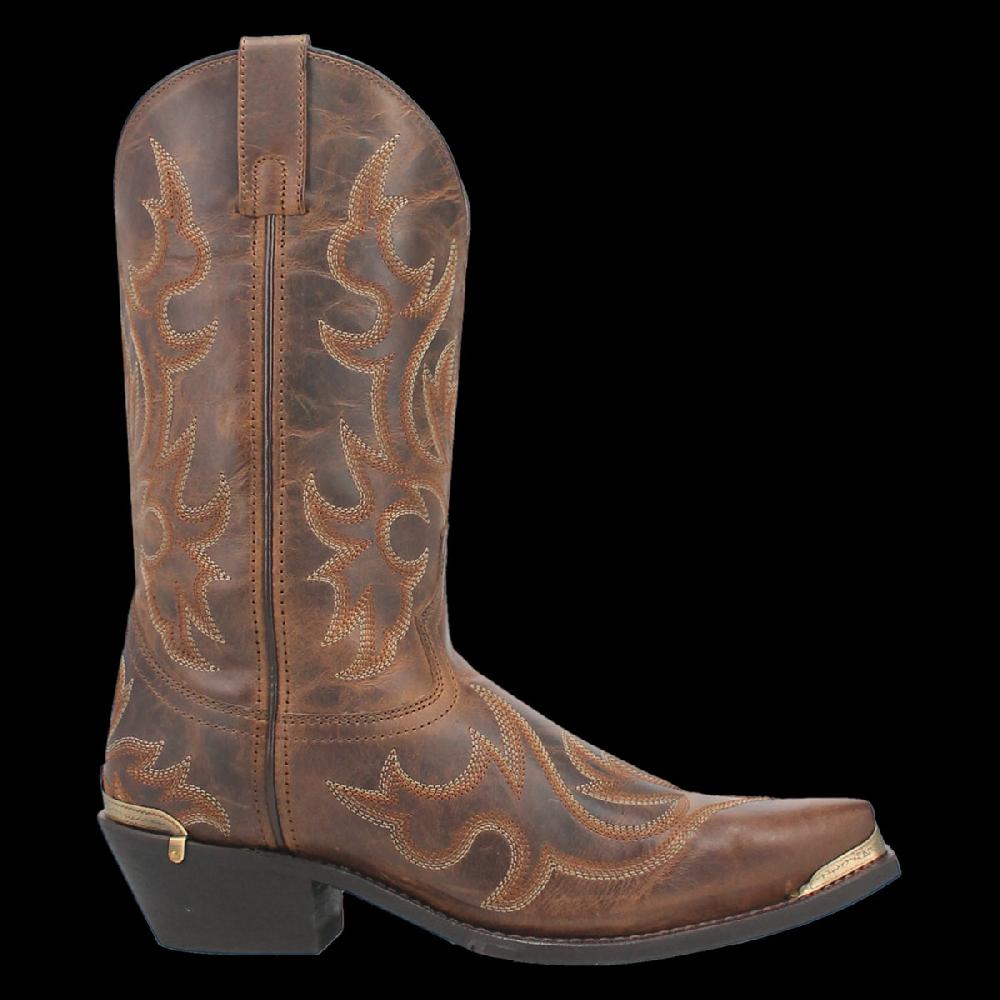 Le Bos Laredo Tan/Tan Jameson Men's 12 Inch Snip Toe Leather Western Boots 68549