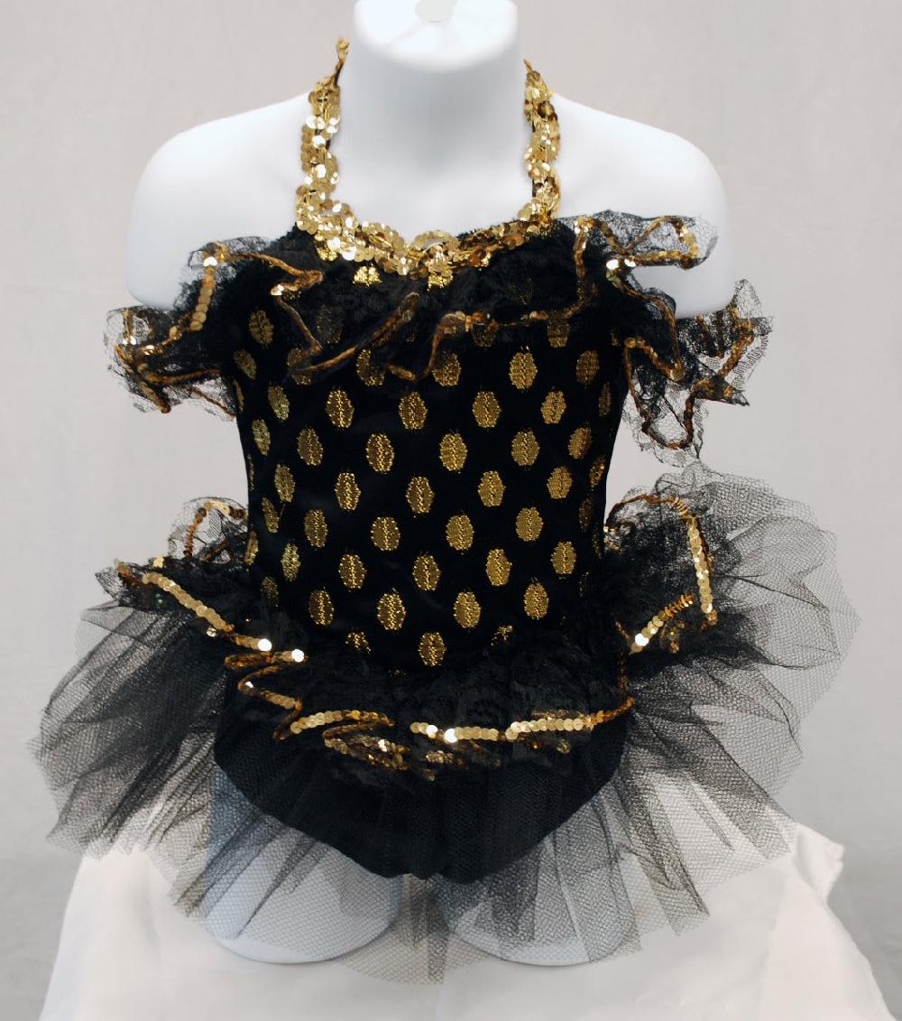 le bos 2730 Black and Gold Tutu Child Sizes