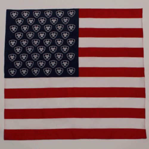le bos Ariat USA Flag Print Bandana A1109397