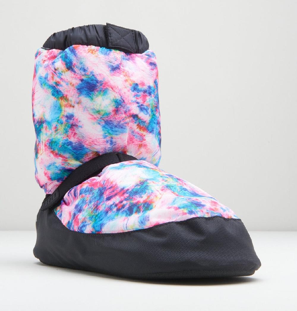 le bos Bloch Blue Tie Dye Warm Up Booties IM009P