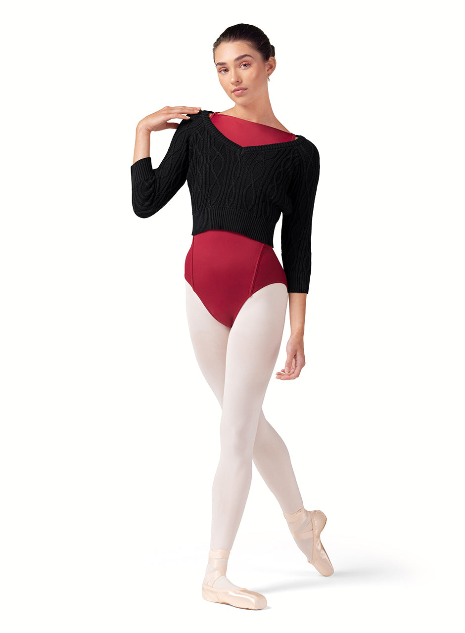 le bos Bloch V Neck Raglan Knit Z30013