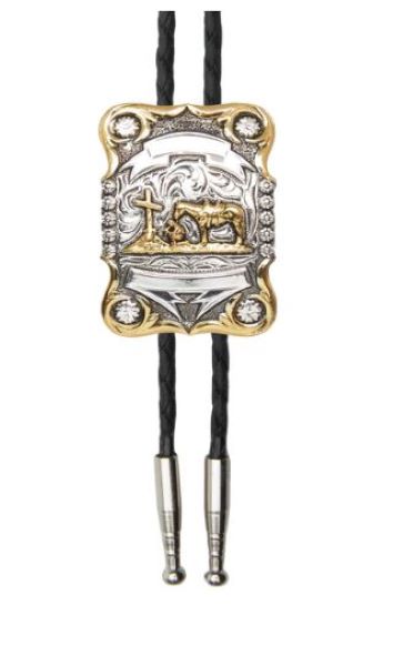le bos BOL131 Scalloped Praying Cowboy BoloTie