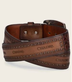 Le Bos Cuadra Brown Western Python Belt BC200