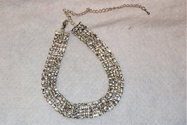 le bos J-155 5 Row Rhinestone Choker