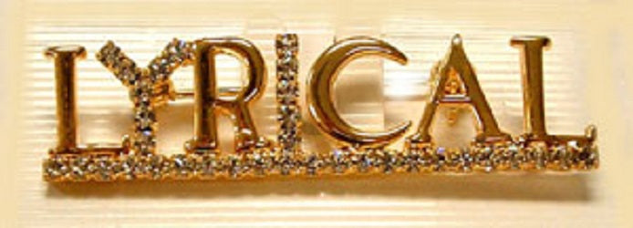 le bos J-65 LYRICAL Pin With Rhinestone Accent